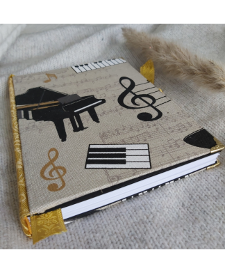 Carnet en tissu PIANO