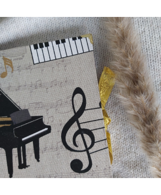 Carnet en tissu PIANO