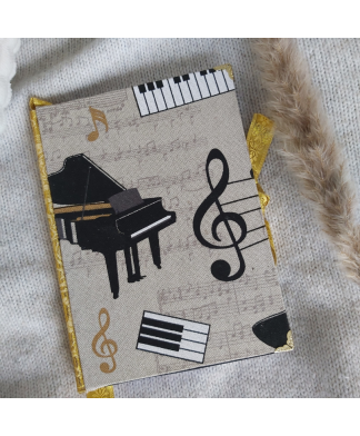 Carnet en tissu PIANO