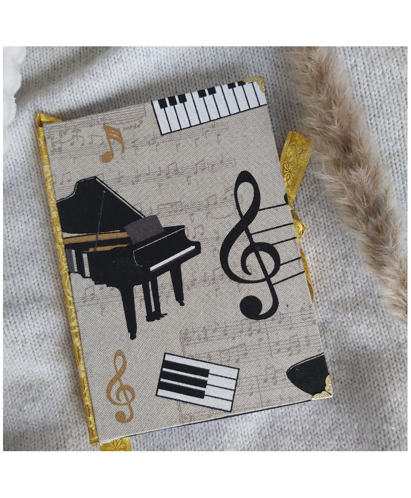 Carnet en tissu PIANO