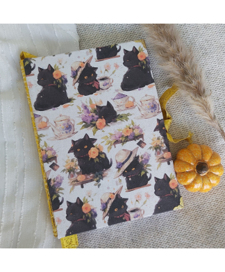 Carnet en tissu TEA CAT