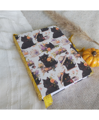 Carnet en tissu TEA CAT