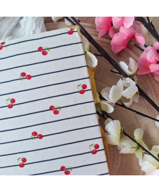 Carnet en tissu CERISE