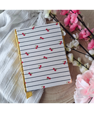 Carnet en tissu CERISE