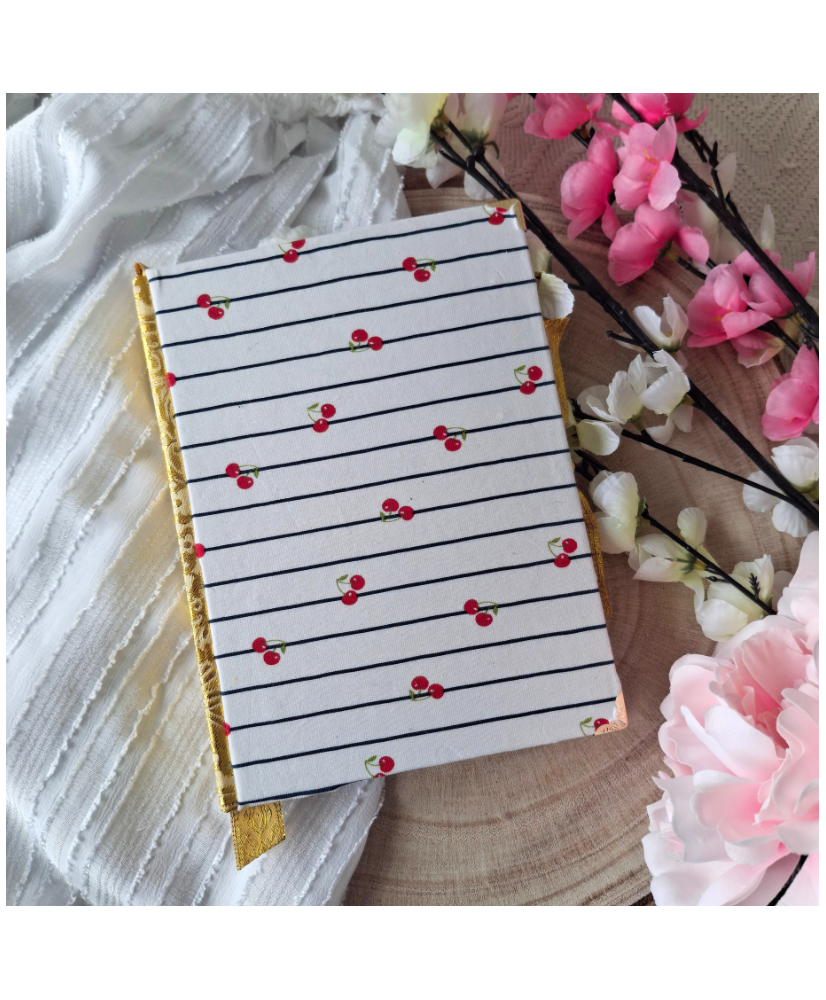 Carnet en tissu CERISE