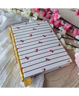 Carnet en tissu CERISE