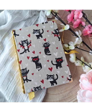 Carnet en tissu CATS LOVE