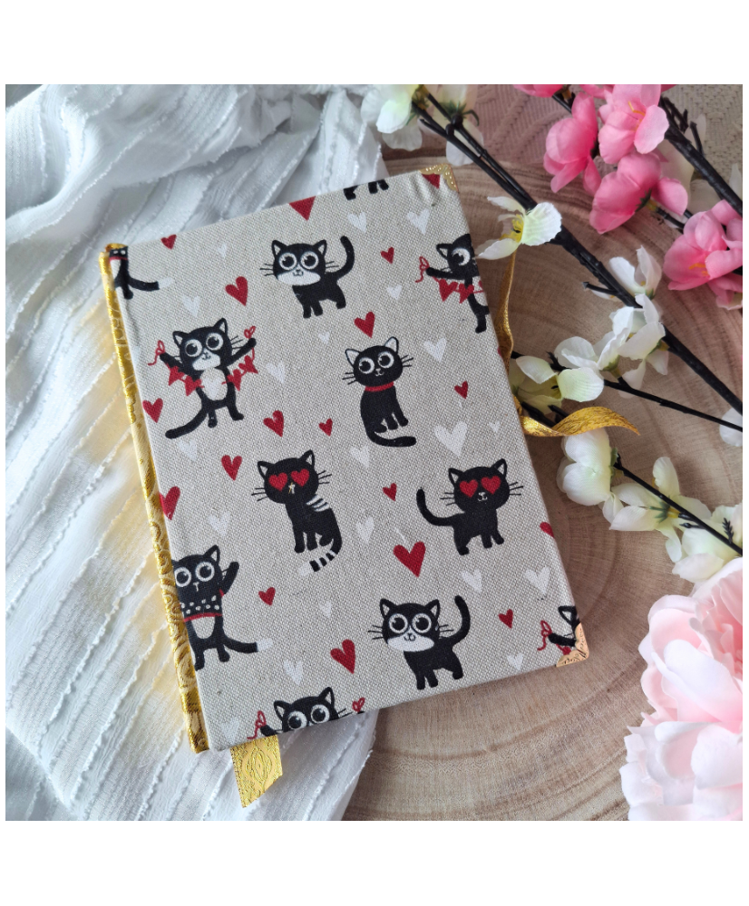 Carnet en tissu CATS LOVE