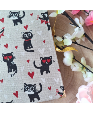Carnet en tissu CATS LOVE