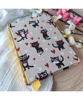 Carnet en tissu CATS LOVE