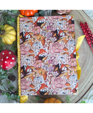 Carnet en tissu PANDA ROUX