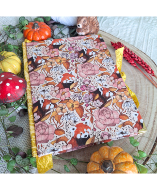 Carnet en tissu PANDA ROUX