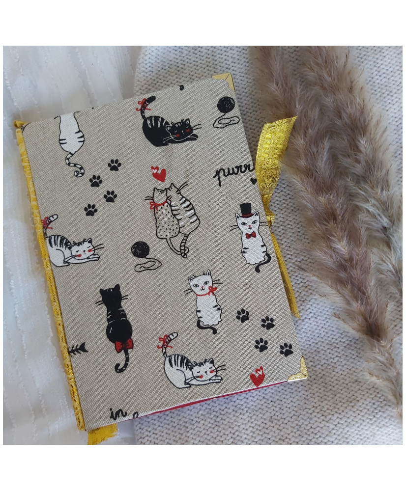 Carnet en tissu CATS