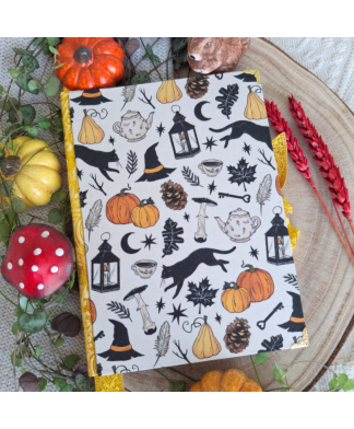 Carnet en tissu CAT PUMPKIN