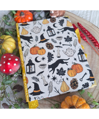 Carnet en tissu CAT PUMPKIN