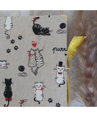 Carnet en tissu CATS