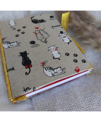 Carnet en tissu CATS